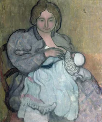 Moderskap i vit klänning (Jean-Paul) c.1895